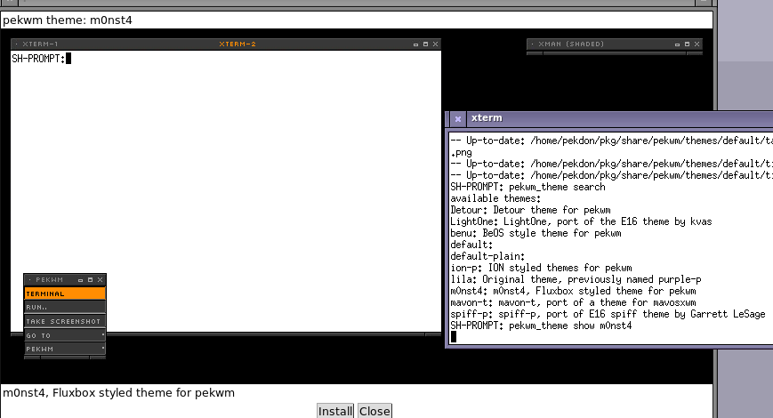 pekwm_theme in action